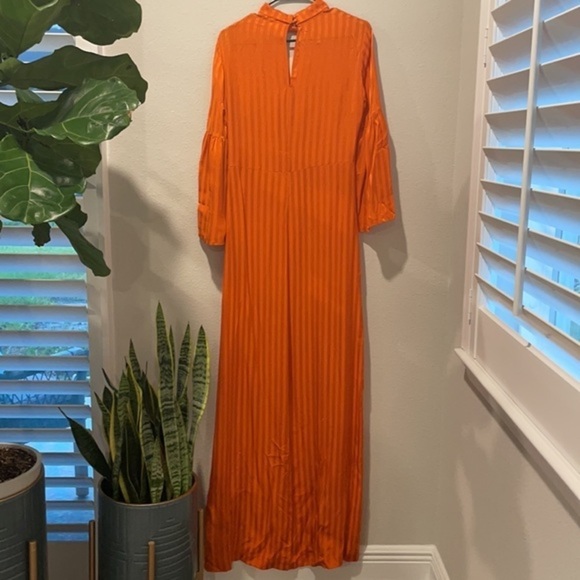 NWT Heartmade by Julie Fagerholt Silk Hylin Dress Orange - Picture 13 of 16